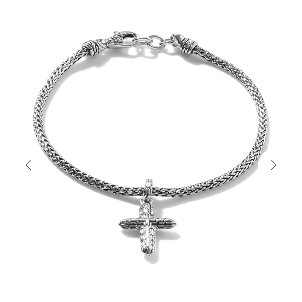John Hardy Sterling Silver Cross Pendant Bracelet NWT SIZE SMALL. Final Sale - Picture 3 of 9